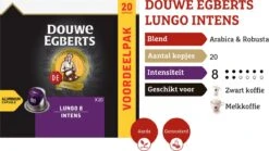 Douwe Egberts Lungo Intens Koffiecups - Intensiteit 8/12 - 10 X 20 Capsules -LAVAZZA Winkel 1200x673 9