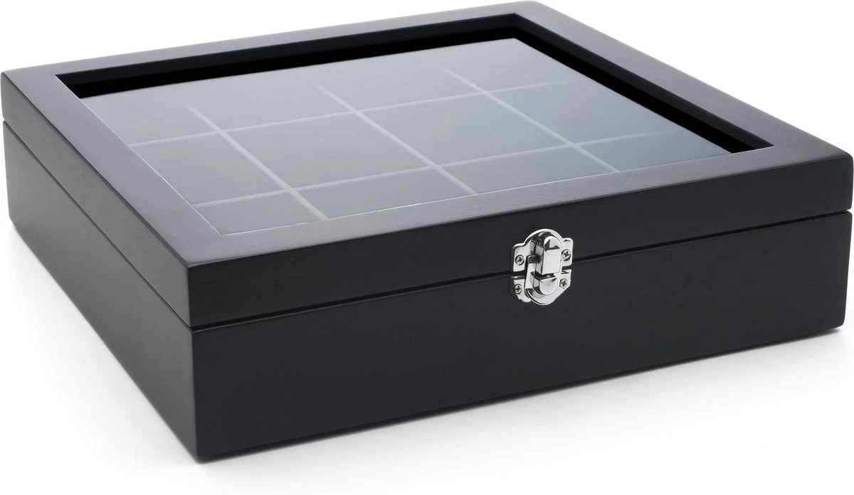 Bredemeijer - Theedoos 12-vaks venster bamboe zwart Bredemeijer - Theedoos 12-vaks Venster Bamboe Zwart -LAVAZZA Winkel 1200x696 1