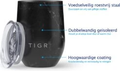 TIGR The Combo - Voordeelset Minimalist Thermosfles En Cup Warmhoudbeker - 500ml - Zwart Marmer -LAVAZZA Winkel 1200x710 1