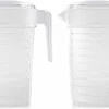 Merkloos Pakket Van 2x Stuks Kunststof Schenkkannen/waterkannen Van 2 Liter - 2000 Ml - Feest/partij/zomer