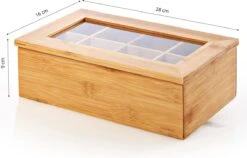 Lumaland Cuisine - Theedoos Van Bamboe - Theebox Met 8 Vakken - Duurzam Decoratief Materiaal - Ca. 28 X 16 X 9 Cm -LAVAZZA Winkel 1200x770 1