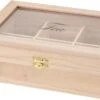 Merkloos Houten Theedoos 6-vaks 21 Cm - Theedozen/theekisten Van Hout 21 Cm