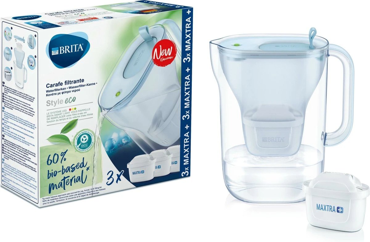 BRITA Waterfilterbundel Style eco Cool powder blue + 3 MAXTRA+ filterpatronen BRITA Waterfilterbundel Style Eco Cool Powder Blue + 3 MAXTRA+ Filterpatronen -LAVAZZA Winkel