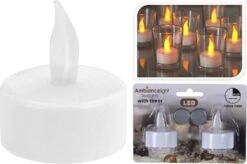Merkloos Theelicht LED Timer 2 Stuks Op Kaart