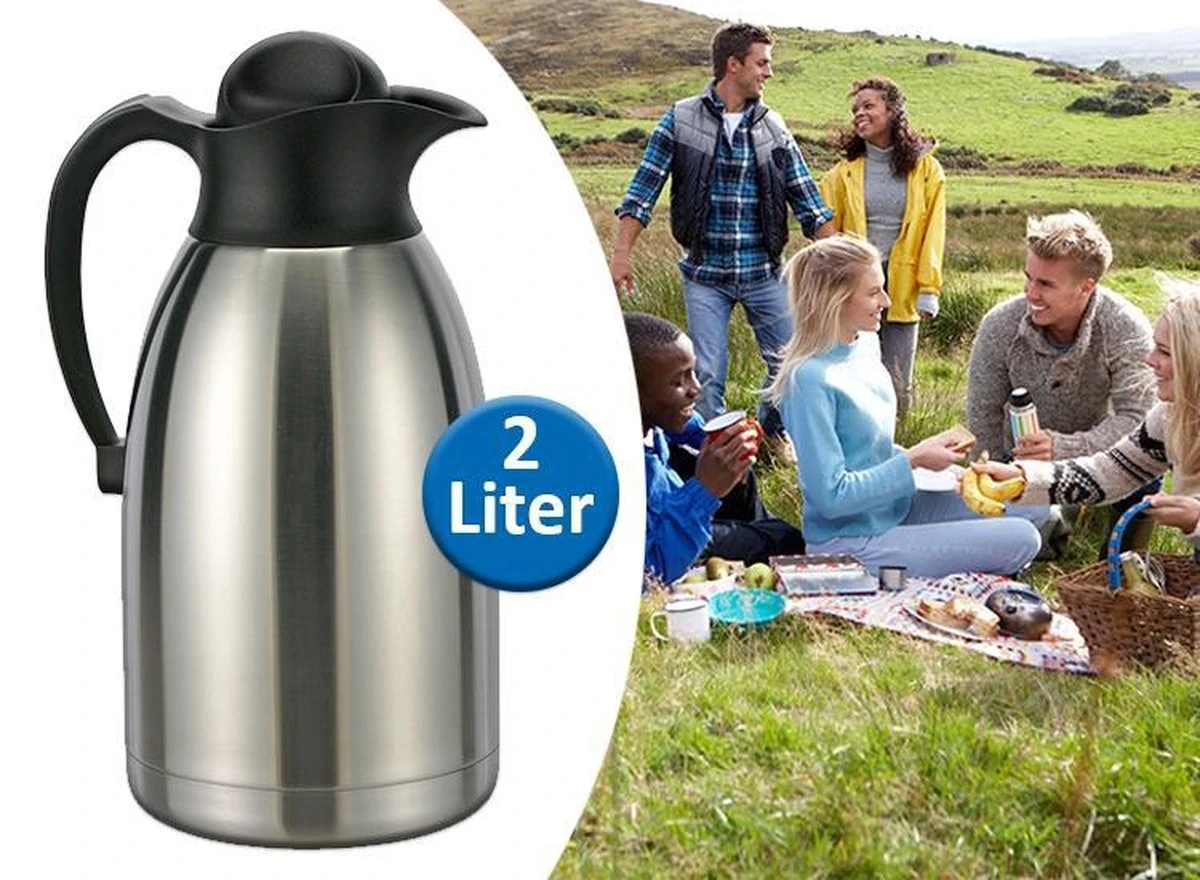 Haushalt 26053 - thermoskan - 2 liter - RVS Basic Haushalt 26053 - Thermoskan - 2 Liter - RVS -LAVAZZA Winkel