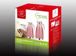 Royal Swiss - Thermoskan - Set Van Twee 1,2 Liter En 1,6 Liter - Thermosfles (Roze) -LAVAZZA Winkel 1200x882
