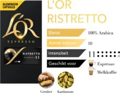 L'OR Espresso Ristretto (11) - 10 X 10 Koffiecups -LAVAZZA Winkel 1200x921