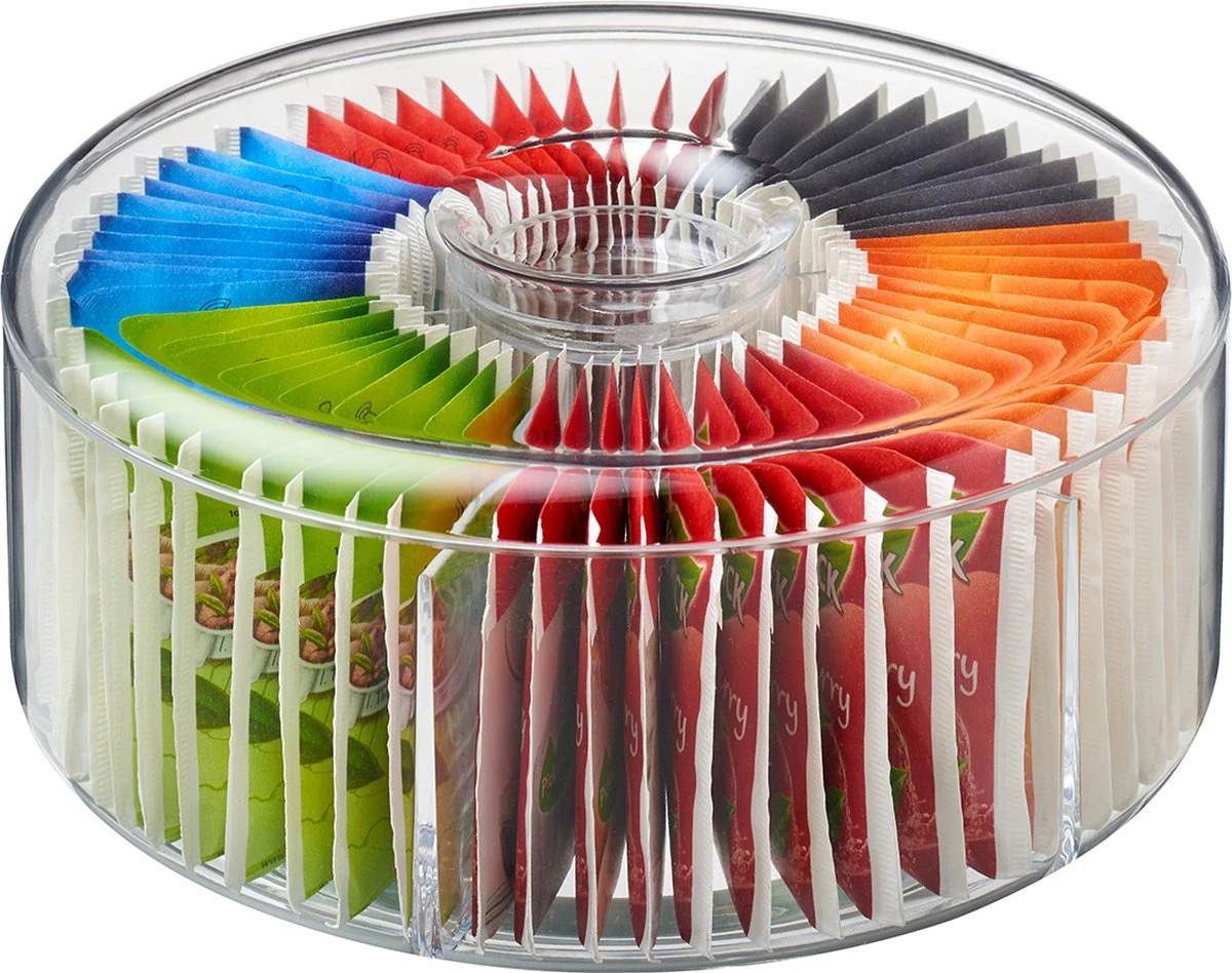 Mepal - theedoos rond - transparant - 6 vakken - opbergdoos - theekist Mepal - Theedoos Rond - Transparant - 6 Vakken - Opbergdoos - Theekist -LAVAZZA Winkel 1200x948 1