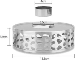 INTIRILIFE Theepot Warmer In Zilver – Roestvrijstalen Theepot Met Patroon Voor Hittebestendige Theepotten – Roestvrijstalen Theewarmer Voor Koffie, Thee En Nog Veel Meer. -LAVAZZA Winkel 1200x955 2