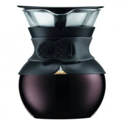 Bodum Pour Over 4 Kops Cafetière Met Permanent Filter - Zwart - 0,5 L