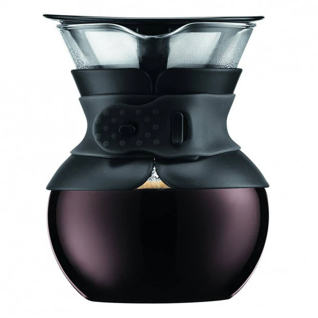 Bodum Pour Over 4 kops cafetière met permanent filter - zwart - 0,5 l Bodum Pour Over 4 Kops Cafetière Met Permanent Filter - Zwart - 0,5 L -LAVAZZA Winkel 1441021