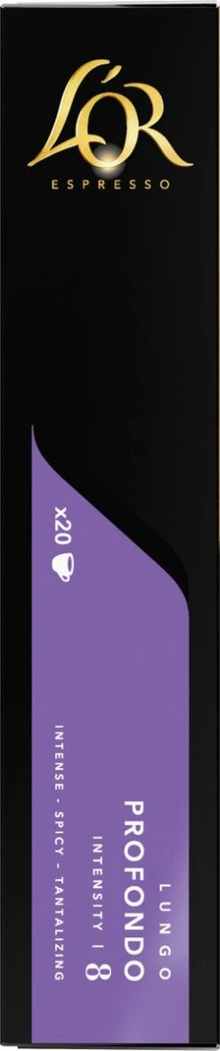 L'OR Lungo Profondo Koffiecups - Intensiteit 8/12 - 4 X 40 Capsules -LAVAZZA Winkel 251x1200 6