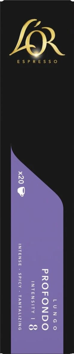 L'OR Lungo Profondo Koffiecups - Intensiteit 8/12 - 10 X 20 Capsules -LAVAZZA Winkel 253x1200 9