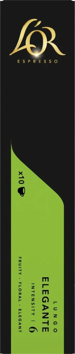 L'OR Lungo Elegante Koffiecups - Intensiteit 6/12 - 10 X 10 Capsules 2 L'OR Lungo Elegante Koffiecups - Intensiteit 6/12 - 10 X 10 Capsules -LAVAZZA Winkel 255x1200 10