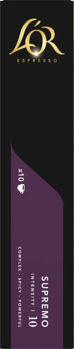 L'OR Espresso Supremo Koffiecups - Intensiteit 10/12 - 10 X 10 Capsules 2 L'OR Espresso Supremo Koffiecups - Intensiteit 10/12 - 10 X 10 Capsules -LAVAZZA Winkel 255x1200 4