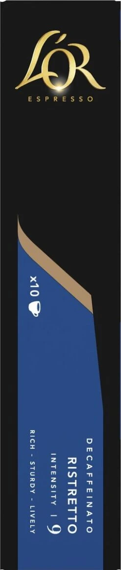 L'OR Espresso Ristretto Decaffeinato - Intensiteit 9/12 - 10 X 10 Capsules -LAVAZZA Winkel 255x1200 6