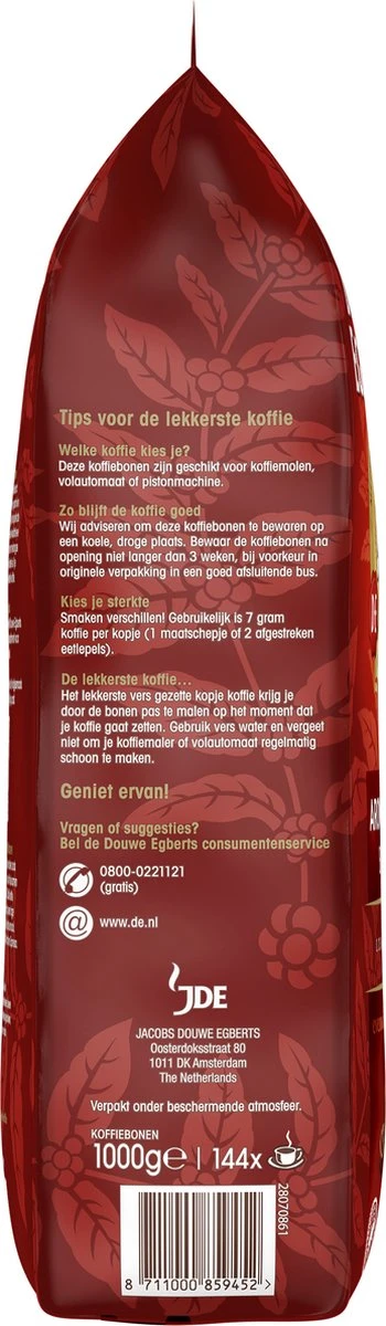 Douwe Egberts Aroma Rood Koffiebonen - 4 x 1000 gram - Extra grote verpakking Douwe Egberts Aroma Rood Koffiebonen - 4 X 1000 Gram - Extra Grote Verpakking -LAVAZZA Winkel 350x1200 3