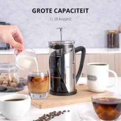 Qualitá French Press – Cafetiere – Koffiemaker – Franse Pers -LAVAZZA Winkel 3725878 add792cd