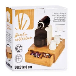 Koffie Cup/capsule Houder/dispenser Lade Bamboe Hout 30 X 30 X 10 Cm - Koffiecuphouders -LAVAZZA Winkel 3748042 d651c8d6