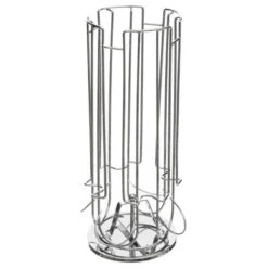Koffie Cup/capsule Houder/dispenser Zilver Roterend 24 Cups - Koffiecuphouders