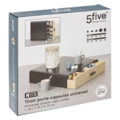 Koffie Cup/capsule Houder/dispenser Lade Bamboe Hout/metaal Zwart - Koffiecuphouders -LAVAZZA Winkel 3799350 9df39fc6