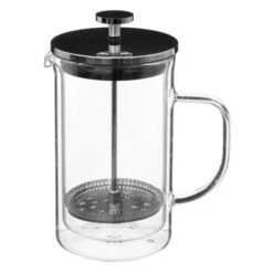 Secret De Gourmet French Press Cafetiere - Dubbelwandig Glas - 600 Ml - Cafetiere