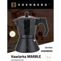 Edënbërg Stonetec Line - Percolator - Koffiemaker 9 Kops - Espresso Maker 450 ML - Marmer Coating -LAVAZZA Winkel 3823476 c7f5b3a7