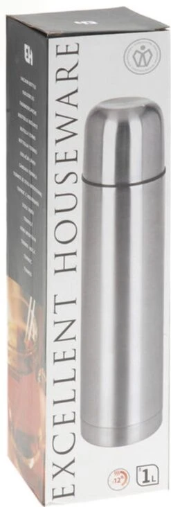 Excellent Houseware KOOPMAN Thermoskan Bullet 1 Liter RVS -LAVAZZA Winkel 405x1200