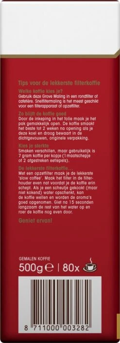 Douwe Egberts Aroma Rood Grove Maling Filterkoffie - 6 X 500 Gram -LAVAZZA Winkel 421x1200 3