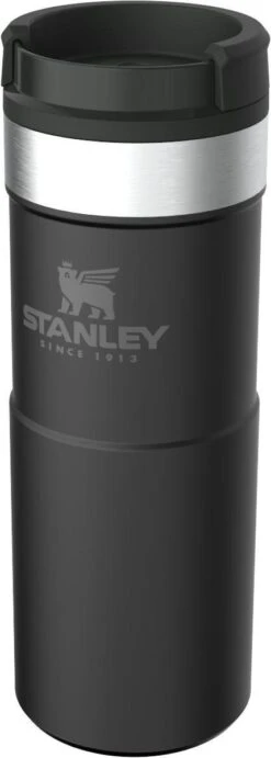 Stanley The NeverLeak™ Travel Mug 0,35L NEW - Thermosfles - Matt Black -LAVAZZA Winkel 429x1200 1