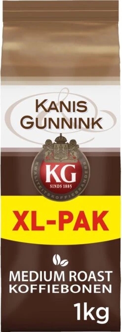 Kanis & Gunnink Medium Roast Koffiebonen - 4 X 1000 Gram - Voordeelverpakking -LAVAZZA Winkel 443x1200