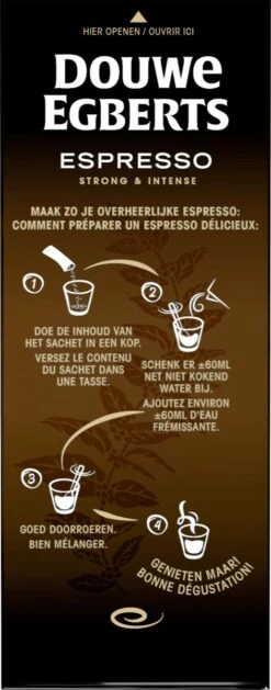 Douwe Egberts Espresso Sticks Oploskoffie - 6 X 25 Zakjes -LAVAZZA Winkel 471x1200 6