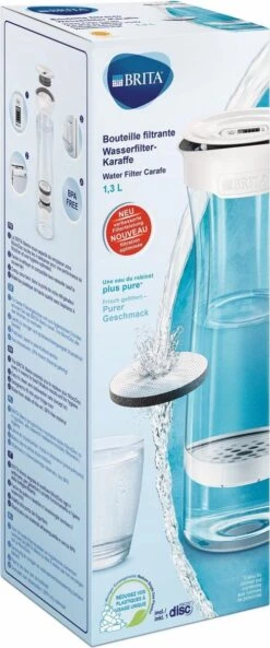 BRITA - Fill&Serve Waterfilterkaraf - 1,3L - Wit Grafiet - Inclusief 1 MicroDisc Waterfilter -LAVAZZA Winkel 500x1200