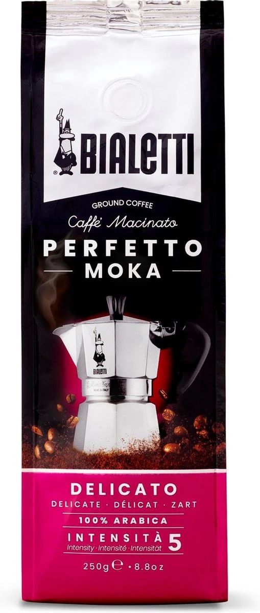 Bialetti Perfetto Moka Delicato gemalen koffie - 250 gram Bialetti Perfetto Moka Delicato Gemalen Koffie - 250 Gram -LAVAZZA Winkel 509x1200 3