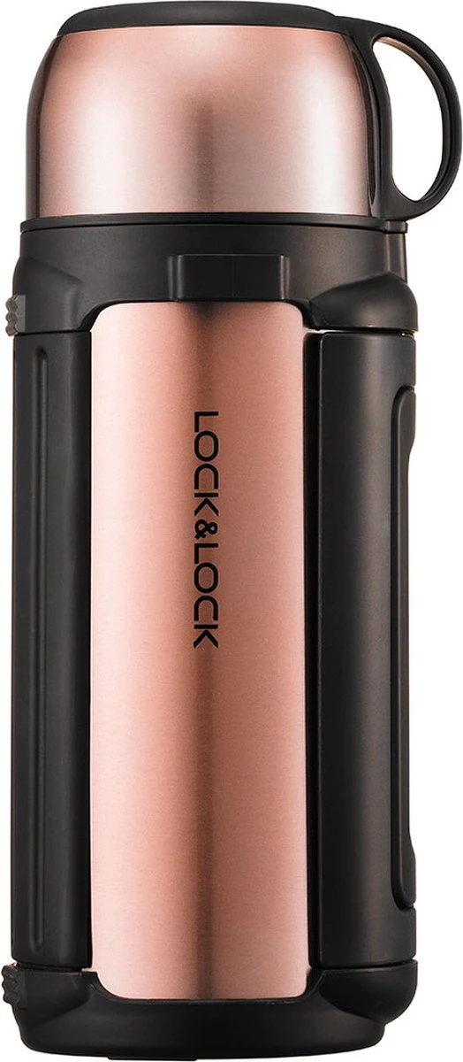 Lock&Lock Thermoskan - Isoleerkan - Thee en Koffie - Lekvrij - 1,5 liter - RVS - Inklapbaar handvat - Koper Roze Lock&Lock Thermoskan - Isoleerkan - Thee En Koffie - Lekvrij - 1,5 Liter - RVS - Inklapbaar Handvat - Koper Roze -LAVAZZA Winkel