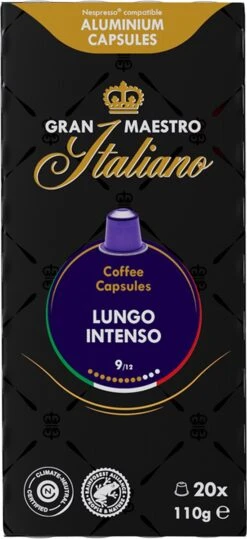 Gran Maestro Italiano - Lungo Intenso - Koffiecups - Nespresso Compatibel Capsules - Krachtige Smaak - 6 X 20 Cups 4 Gran Maestro Italiano - Lungo Intenso - Koffiecups - Nespresso Compatibel Capsules - Krachtige Smaak - 6 X 20 Cups -LAVAZZA Winkel 550x1200 3
