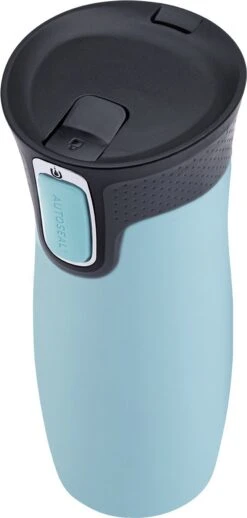 Contigo Thermosfles - Lichtblauw - Zwart -LAVAZZA Winkel 572x1200