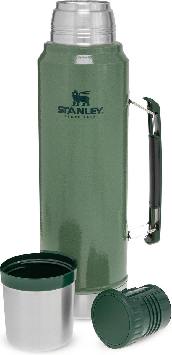 Stanley The Legendary Classic Bottle 1,00L - thermosfles - Hammertone Green Stanley The Legendary Classic Bottle 1,00L - Thermosfles - Hammertone Green -LAVAZZA Winkel