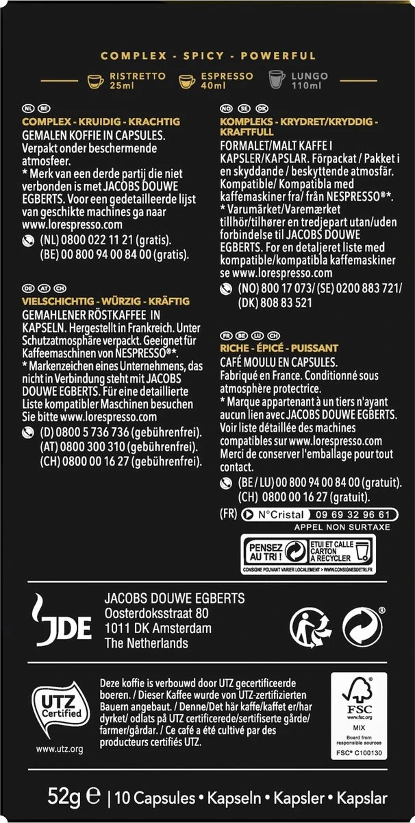 L'OR Espresso Supremo Koffiecups - Intensiteit 10/12 - 10 x 10 capsules L'OR Espresso Supremo Koffiecups - Intensiteit 10/12 - 10 X 10 Capsules -LAVAZZA Winkel 606x1200 4