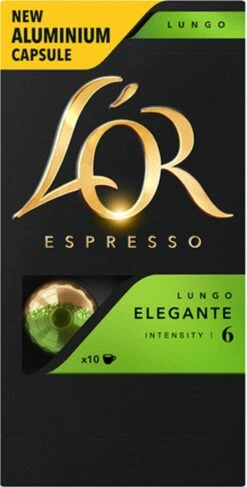 L'OR Lungo Elegante Koffiecups - Intensiteit 6/12 - 10 X 10 Capsules 10 L'OR Lungo Elegante Koffiecups - Intensiteit 6/12 - 10 X 10 Capsules -LAVAZZA Winkel 609x1200 2