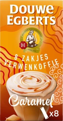 Douwe Egberts Verwenkoffie Latte Caramel Oploskoffie - 5 X 8 Zakjes -LAVAZZA Winkel 633x1200 2