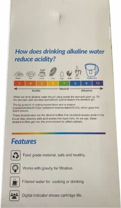 Alkaline WaterFilterkan - AlkaKan Voor Alkalisch/ Basisch Water | Met GRATIS PH-testpapier -LAVAZZA Winkel 703x1200