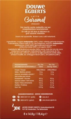 Douwe Egberts Verwenkoffie Latte Caramel Oploskoffie - 5 X 8 Zakjes -LAVAZZA Winkel 713x1200 7