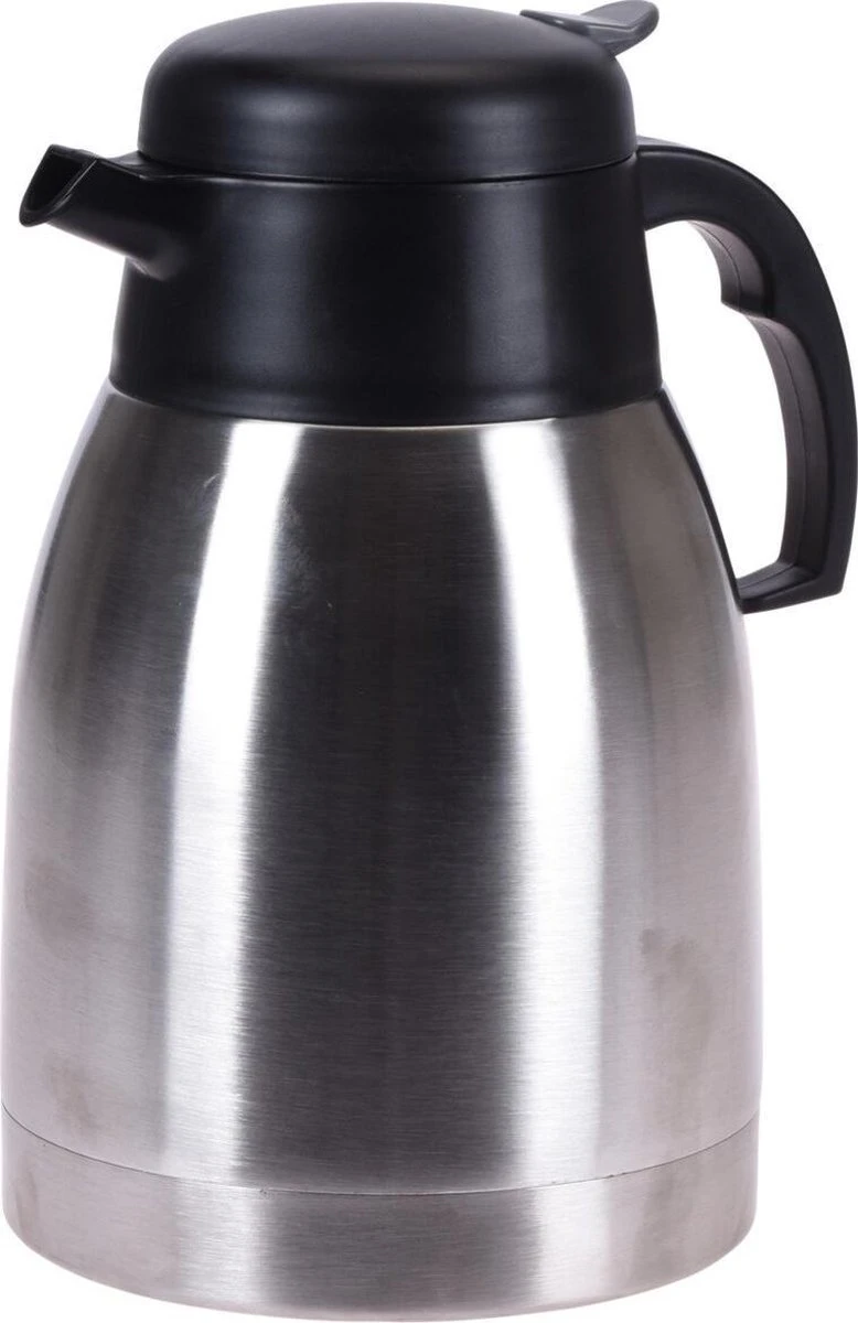 1x Koffie/thee thermoskan RVS 1500 ml - Isoleerkannen voor warme / koude dranken Excellent Houseware 1x Koffie/thee Thermoskan RVS 1500 Ml - Isoleerkannen Voor Warme / Koude Dranken -LAVAZZA Winkel