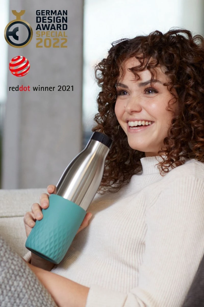 Tefal Bludrop Sleeve Thermosfles - RVS Groen Tefal Bludrop Sleeve Thermosfles - RVS Groen -LAVAZZA Winkel