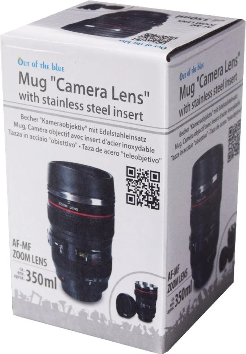 Camera Lens Mok 13,5x8cm thermosbeker Out Of The Blue Camera Lens Mok 13,5x8cm Thermosbeker -LAVAZZA Winkel