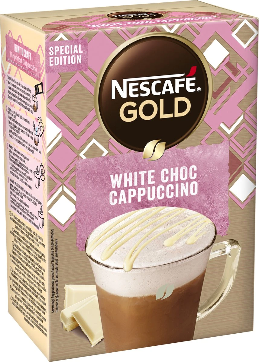 NESCAFE GOLD White Choc Cappuccino 6 doosjes à 8 Zakjes NESCAFE GOLD White Choc Cappuccino 6 Doosjes à 8 Zakjes -LAVAZZA Winkel 857x1200 2