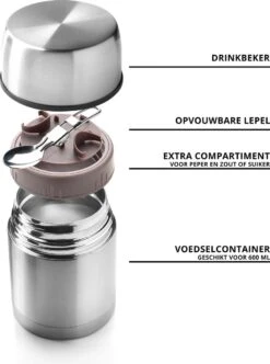MacGyver Voedselcontainer 600ML - Thermoskan Rvs - Onbreekbaar - 16cm -LAVAZZA Winkel 894x1200