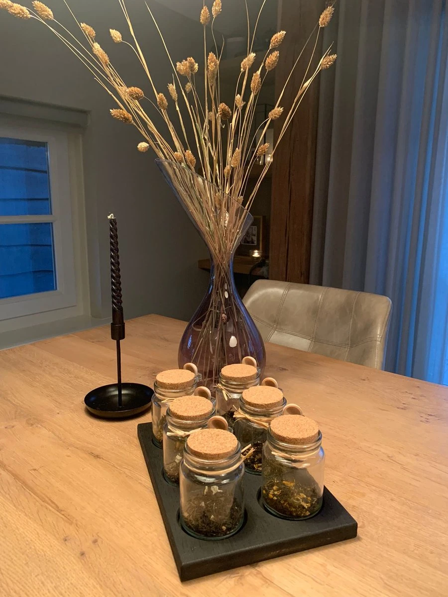 Theeplank Black edition met 6 potjes en houten lepel voor Thee Theeplateau ( vervanger van Theedoos ) MeubelZwagerij Theeplank Black Edition Met 6 Potjes En Houten Lepel Voor Thee Theeplateau ( Vervanger Van Theedoos ) MeubelZwagerij -LAVAZZA Winkel 900x1200 9