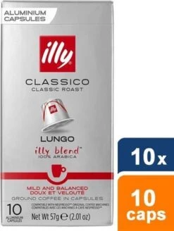 Illy Lungo Classico Koffiecups - Intensiteit 5/9 - 10 X 10 Capsules -LAVAZZA Winkel 904x1200 2
